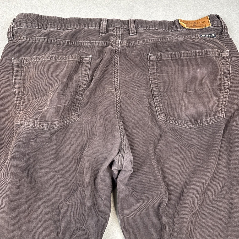 Lucky Brand PANT Mens 40x32 361 VINTAGE STRAIGHT NAVY Corduroy Some Fading &Wear